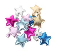 SAFIGLE 12pcs Cute Star Hairpin Little Girls Hair Clips Shiny Pu Leather Hair Barrettes Non-slip Hairpin Accessories for School Parties