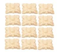 SAFIGLE 12Pcs European Style Wooden Carved Onlay Applique for Furniture Decoration Classic Wall and Bedside Table Carving Decals Easy DIY Home Decor with Elegant Natural Wood Craftsmanship