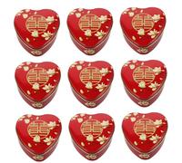 SAFIGLE 12Pcs Heart Shaped Wedding Favor Boxes Multi Functional Candy Tins for Sweets for Weddings Parties Easy Open Lid Festive Design Durable Material