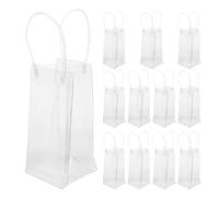 SAFIGLE 12pcs Ice Wine Bag Beer Cooler Refrigerator Bottle Cooler Portable Folding Transparent Beer Bag Suitable For Champagne Chilled Parties Wine Bucket