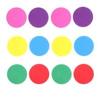 SAFIGLE 12pcs Inch round Pvc Soccer Cones Flat Spot Markers, Non-slip Tear-resistant Discs Supporting Coordinated Movement for Group Exercises and Soccer Drills Random Color
