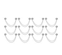 SAFIGLE 12pcs Magnetic Pant Hem Clips in Silver Alloy for Firm Hold Without Damage, Versatile Fit, for Quick Leg Taper and Fold Hem Keeping in Office and Dressing Rooms