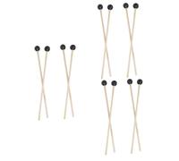SAFIGLE 12pcs Marimba Drumsticks Wooden Rubber Mallet for Percussion Music Sturdy Drumsticks for Women Men Boy Girl for Marimba Playing