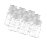 SAFIGLE 12pcs Plastic Empty Bottles Caps Dispensing Medicine Bottles for Pill Storage