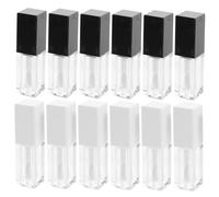 SAFIGLE 12Pcs Refillable Lip Balm Tubes Small Lip Gloss Containers for DIY Lip Color Chic Design Convenient Portable for Makeup Bags Body for Easy Viewing