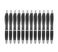 SAFIGLE 12pcs Retractable Ballpoint Pens Black Ink, 1.0mm Medium Point, Plastic Material with Anti-slip Grip, Smooth Writing for Everyday Office Use and Classroom Assignments