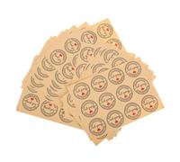 SAFIGLE 12pcs Self-adhesive Kraft Paper Sticker Envelope Stickers Thank You Kraft Label Paper Baked Goods Stationery Invitation