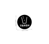 SAFIGLE 12Pcs Self-Adhesive Trash Recycling Stickers PVC Recycle Bin Labels for Home Office Restaurant Waste Sorting and Classification