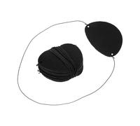 SAFIGLE 14pcs Black Felt Eye Patch Set, Breathable Polyester Blindfolds for Pirate Costume Party Accessories, Reusable Kids’ Halloween Eye Covers