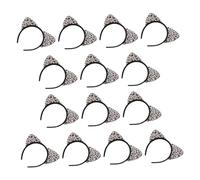 SAFIGLE 14pcs Cat Ear Headband Set Leopard Print Cosplay Accessory for Women Men Boys and Girls Fashion Festival Props for Halloween Birthday