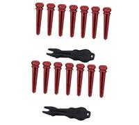 SAFIGLE 14pcs Guitar Bridge Wood String Pins Nails Studs for Acoustic Guitar String Pegs for Accessories Kit for Replacement during Maintenance