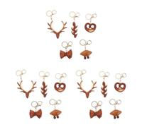 SAFIGLE 15 Pcs Pretzel Keychain Realistic Simulation Bread Charm