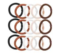 SAFIGLE 15pcs Elastic Hair Bands for Ponytail Women Hair Ties Girls Hairbands High Ponytail Holders Colorful Ties for Everyday