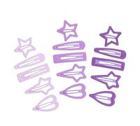 SAFIGLE 15Pcs Metal Snap Hair Clips Adorable Five Pointed Star Heart Shaped Teardrop Rectangle Four Pointed Star Hairpins for Stylish Hair Accessories