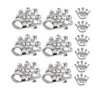 SAFIGLE 15pcs Rhinestone Tiara Pin for Weddings Pageants Parties Durable Alloy Clasp Compact Elegance for Jewelry Accessories