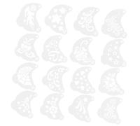 SAFIGLE 16pcs Face Painting Stencils Plastic Hollow Art Patterns Templates for Eyes Makeup Wall Furniture Fabrics DIY Decorative Creative Craft
