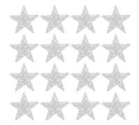 SAFIGLE 16pcs Silver Star Rhinestone Iron-on Applique Patches for Bags and Jackets, 2.4 Inch Sparkling Glitter Decorative Patch with No Sewing Needed for Festival and DIY Use