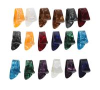 SAFIGLE 18pcs Guitar Thumb Picks Bass Electric Guitar Finger Tip Plectrum Parts for Musicians Accessories Picks Bulk