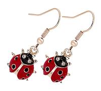 SAFIGLE 1Pair Ladybug Hook Earrings for Teen Aesthetic Drop Earrings Unique Jewelry for Parties Daily Wear Friends Family Ear Accessories
