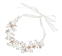 SAFIGLE 1Pc Bridal Pearl Headband for Women Luxurious Crystal Hair Accessory for Weddings Parties Festivals Lightweight Gorgeous Headdress with Elegant Floral Design