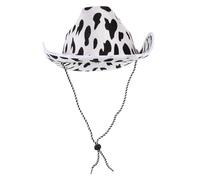 SAFIGLE 1Pc Cow Print Cowboy Hat Fun Performance Hat for Parties Celebrations Cosplay Soft Durable Design for and Themed Gatherings