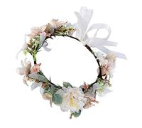 SAFIGLE 1Pc Floral Wreath Camellia Headband Elegant Hairband Accessory for Parties Festivals and Photos Comfortable Fit Craftsmanship Charming Design