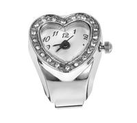 SAFIGLE 1Pc Heart Shape Retro Finger Ring Watch for Men and Women Quartz Movement Casual Vintage Design for Parties and Daily Wear
