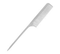 SAFIGLE 1pc Professional Static Titanium Steel Hair Dressing Comb Durable Barber Tool for Thick Curly Straight Hair for Salon and Daily Use Silver Finish