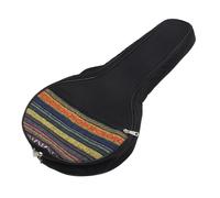 SAFIGLE 1pc String Banjo Storage Pouch Ethnic Style Padded Case for Musical Instruments Multi-functional Holder for Banjos Black Random Striped Design