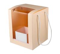 SAFIGLE 1pc Transparent Flower Box Bride Bouquets for Wedding Bridal Shower Decoration Decorative Baby Flowers Floral Boxes Wedding Bouquet Supplies Flower Boxes Beige Plastic