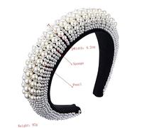SAFIGLE 1pc Widened Thickened Baroque Hair Hoop with Manmade Pearl Inlay Elegant Hair Accessory for Women and Unique Headband for Various Dress Ups