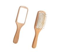 SAFIGLE 1Pc Wooden Massage Hair Brush Curved Static Comb for Curly Tangled Hair Ergonomic Design for Comfortable Grip Lightweight Portable