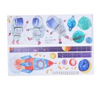 SAFIGLE 1set Boys and Girls Height Decal Removable Astronaut Growth Chart Wall Sticker for and Practical Height Measurement Decals for Nursery Bedroom and Kindergarten Decor