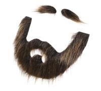SAFIGLE 1Set Decorative Fake and Eyebrow Kit Comfortable Fluffy Beard Cosplay Prop for Halloween Parties Themed Events Easy to Wear Fits People