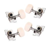 SAFIGLE 2 Pair Ukulele Tuning Pegs Machine Heads for 4 Strings Classical Guitar, Easy to Tune and Reliable, Metal Plastic Material with Attractive Engraved Design, Suitable for Ukulele