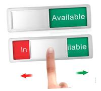 SAFIGLE 2 Pcs Door Indicator Signs Red In Use and Green Slider Privacy Signs for Office Restroom Conference Vacancy Occupant Status Management