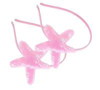 SAFIGLE 2 Pcs Kids Sea Star Headband Toddler Girl Glitter Hairband Cute Children Hair Accessories for Little Girls
