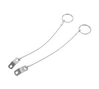 SAFIGLE 2 Pcs Stainless Steel Bimini Top Pin for Deck Hinge Quick Release | Lanyard, Safety Tether Prevents Loss, Silver Finish, for Boats and Passenger Ships
