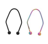 SAFIGLE 2 pcs Stainless Steel Face Dimple Maker for Women Portable Cheek Dimple Trainer Comfortable Multi Functional Facial Exerciser Enhancing Contours Lightweight and Easy to Use Black