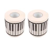 SAFIGLE 2 Rolls Piano Printed Toilet Paper Roll Creative Tissue for Bathroom Decor Safe and Reliable for Home Use Unique for Music Lovers and Collectors