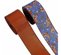 SAFIGLE 2 Rolls Western Cowboy Burlap Wire Ribbon 2.5 Inch Wide, 5 Yards Each with Flexible Shaping and Tactile Texture for Farmhouse DIY Crafts, Cake Decorations, and Weddings