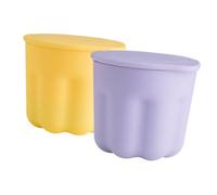 SAFIGLE 2 Sets Makeup Brush Cleaning Bowl Durable Silicone Brush Cleaner Makeup Tool Cleaning Box Compact Design for Includes Drying Rack Function