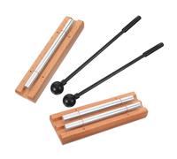SAFIGLE 2 Sets Wood Meditation Chimes of Wind Chimes with Mallet for Mindfulness and Yoga Smooth Finish Percussion Instrument for Meditation and Prayer