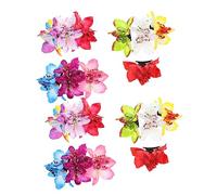 SAFIGLE 20 pcs Orchid Flower Hair Clips Decorative Floral Barrettes for Women Realistic Hawaiian Style Hair Accessories for Weddings Parties and Daily Wear
