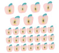 SAFIGLE 200pcs Polymer Clay Apple Slice Beads Large Hole Spacer Beads for DIY Jewelry Making Crafting Lightweight Fruit Charm for Bracelet Necklace Earring