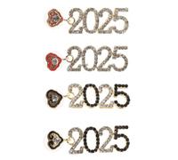SAFIGLE 2025 Number Dangle Earrings with Rhinestones：Alloy Charm for New Year'S Eve Party and Graduation Decoration - Happy Easter Earrings Perfect Jewelry Gift for Women