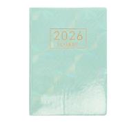 SAFIGLE 2026 Mini Daily Planner Pocket Calendar Pu Cover Light Green Paper Notebook Smooth Writing Experience Complete Academic Scheduling for Studying Abroad Students and Business Users