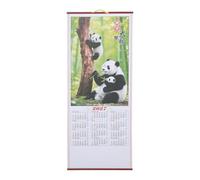 SAFIGLE 2027 Chinese Hanging Wall Calendar Sturdy Scroll Structure Featuring Year of The Goat Zodiac Theme and Traditional Lunar Holiday Tracking for Home Decor and Tea Houses