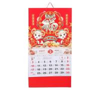 SAFIGLE 2027 Year of The Goat Wall Calendar Red Paper Monthly Planner with Ample Planning Space and Easy Hanging Installation, Chinese Festive Design for Office and Family Wall Calendar