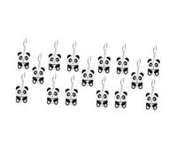 SAFIGLE 20pcs Adorable Panda Keyrings Bag Charms Cute Cartoon Pendants for Keys and Backpacks Accessories